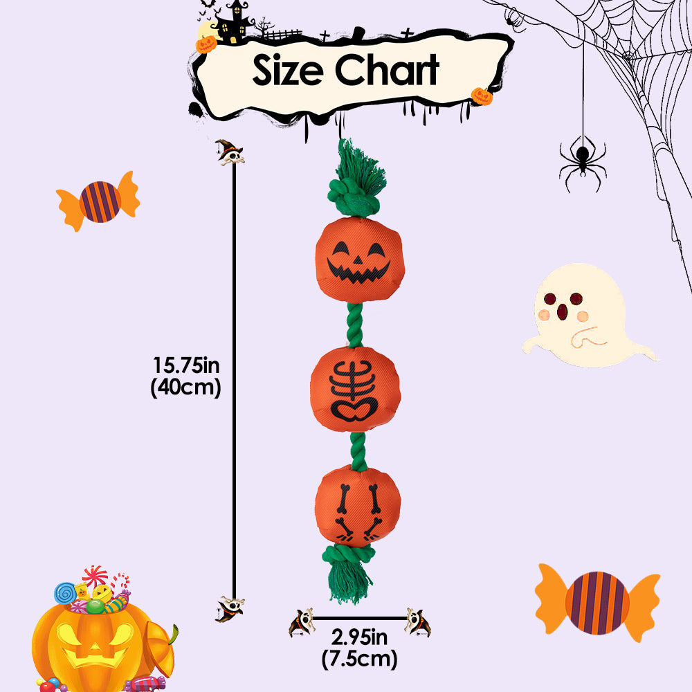 HGB Halloween Dog Toys, Squeaky Dog Toys, Tough Skeleton Dog Toys
