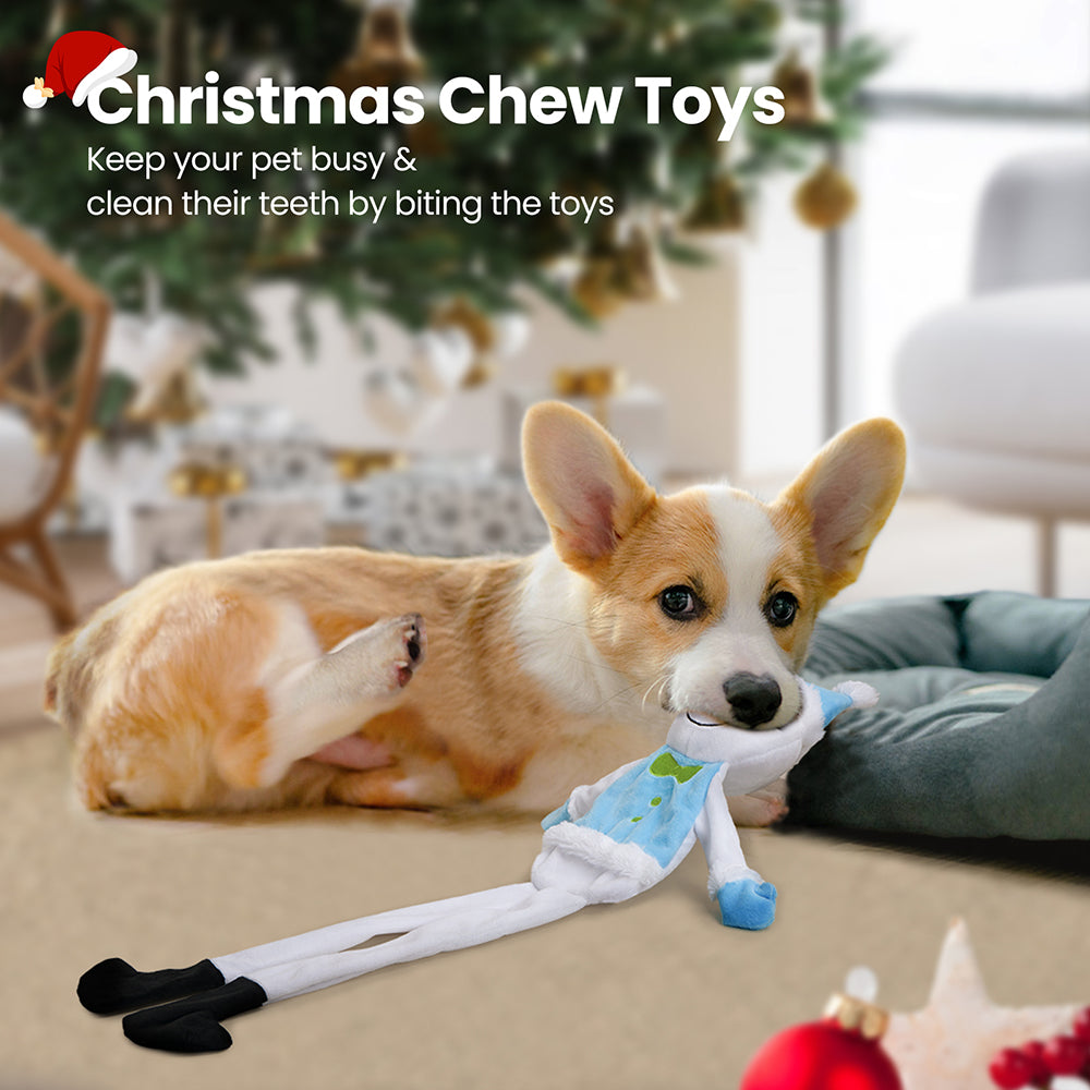 HGB Squeaky Christmas Dog Toys, Crinkle Dog Toys (2 Pack)