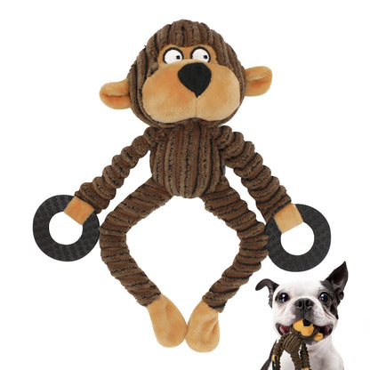 HGB Squeaky Puppy Toys, Plush Puppy Chew Toys (Monkey)