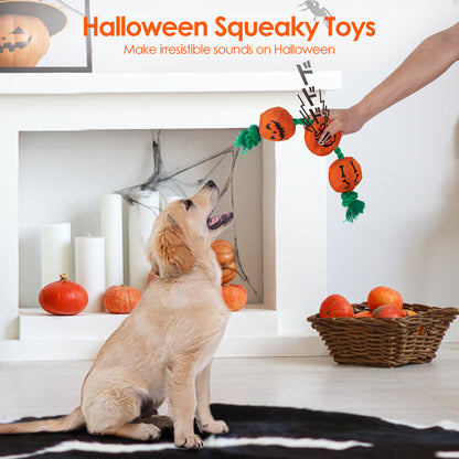 HGB Halloween Dog Toys, Squeaky Dog Toys, Tough Pumpkin Dog Toys