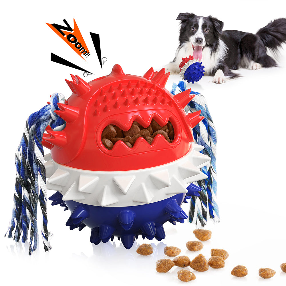 HGB Squeaky Treat Dispensing Dog Toys (Blue and Red Combination)