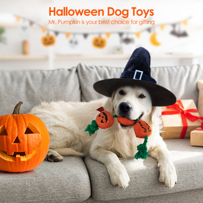 HGB Halloween Dog Toys, Squeaky Dog Toys, Tough Pumpkin Dog Toys