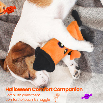 HGB Halloween Dog Toys, No Stuffing Pumpkin Dog Toys